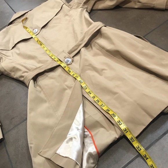 ⭐️🌟Calvin Klein Coat - Double-Breasted Belted Trench Sz XS - Picture 11 of 11